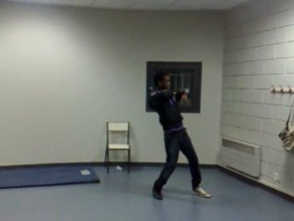 Jiade et Miel petit echauffement a la salle avant le vrai tr