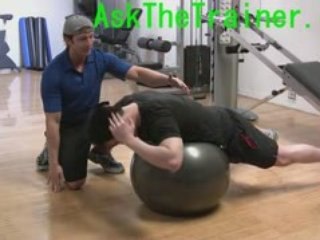 Stability Ball Back Crunches