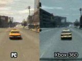 Comparaison de GTA4 sur Xbox360 et PC (Ingame)