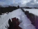 un galop avec Noisette dans la neige