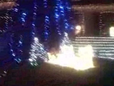 Maisons illuminées à côté de Châtillon sur Marne