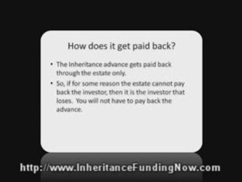 Inheritance Cash Advances, Loans