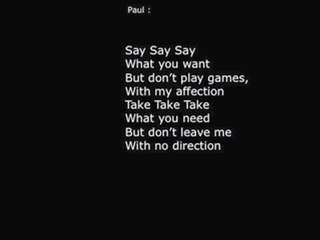 Say Say Say - Paul McCartney - Michael Jackson - Karaoké