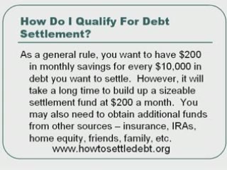 What amount do I save each month for debt settlement?