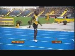 Athlé mondiaux junior 2008 finale 200m Lemaitre 20"83