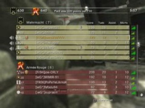 call of duty 5 match a mort en equipe cod5 ps3 match privé