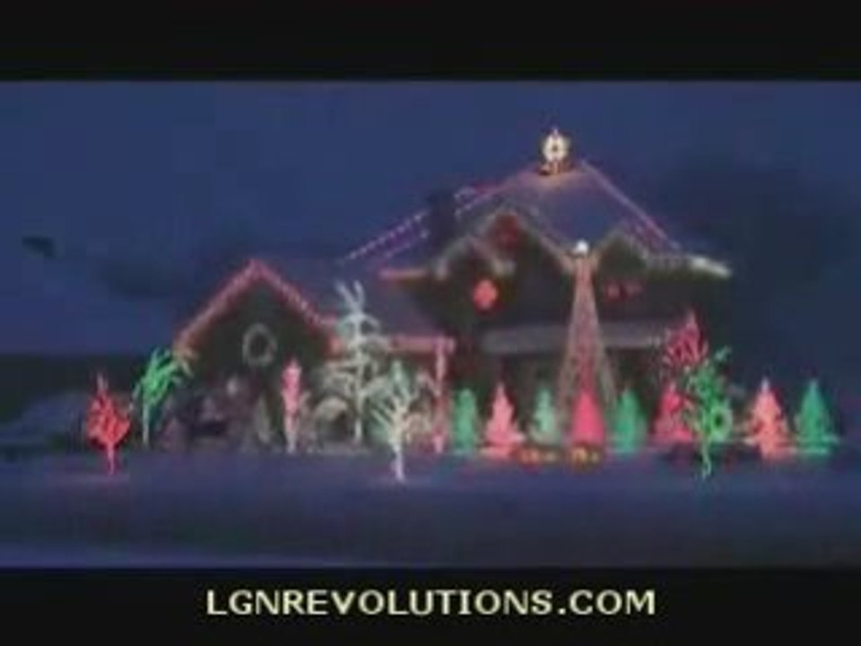 LGN Revolution Christmas Lights Show Happy Holidays
