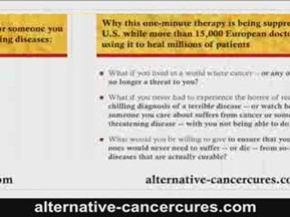 Alternative Cancer Cures