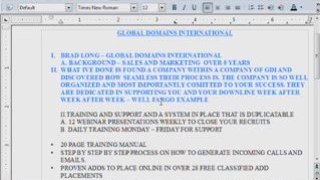Global Domains System Training