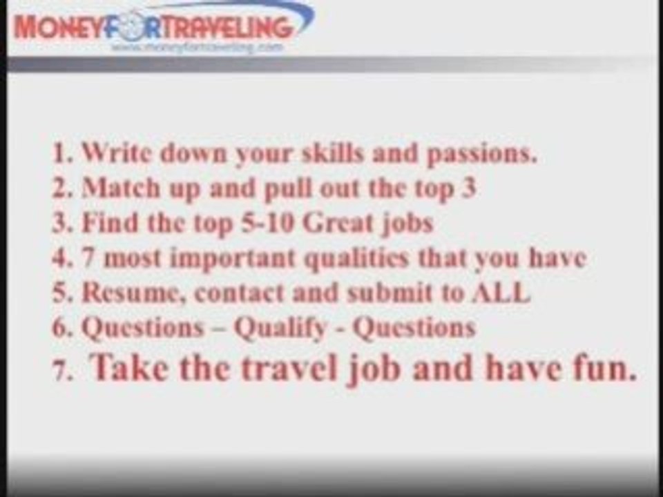 7-Steps To Getting A Travel Job