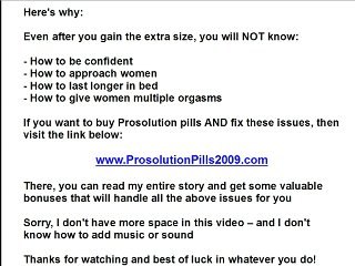 Watch this brief video before you buy Prosolution pills