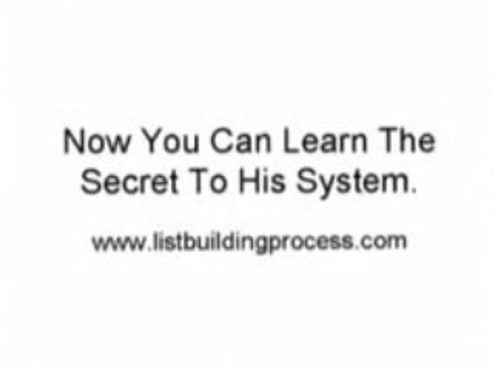 Alex Jeffreys Free Report On Email List Building Secrets