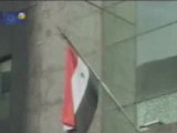 Le drapeau syrien flotte sur la future ambassade à Beyrouth