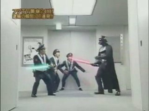 Dark Vador contre la police japonaise humour