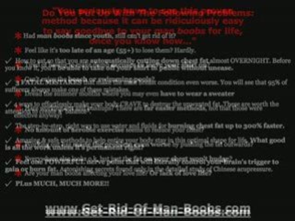 Rid Man Boobs, How to Lose Man Boobs
