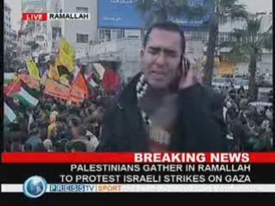 Gaza : Manif a Ramallah