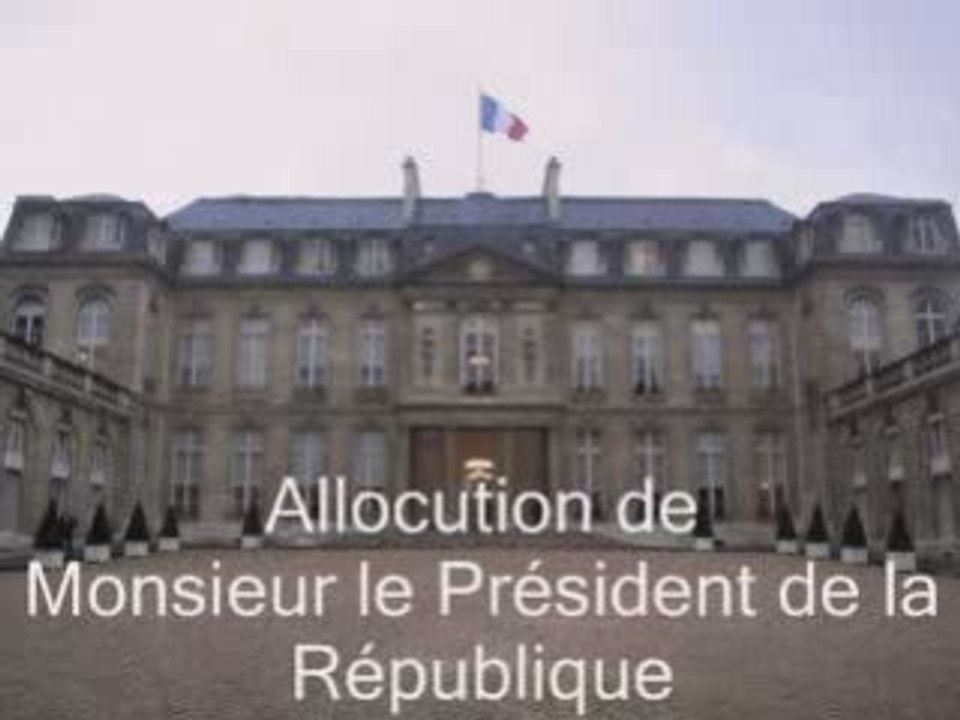Voeux 2009 Sarkozy
