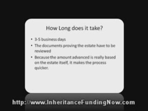 Inheritance Cash Advances, Probate loans