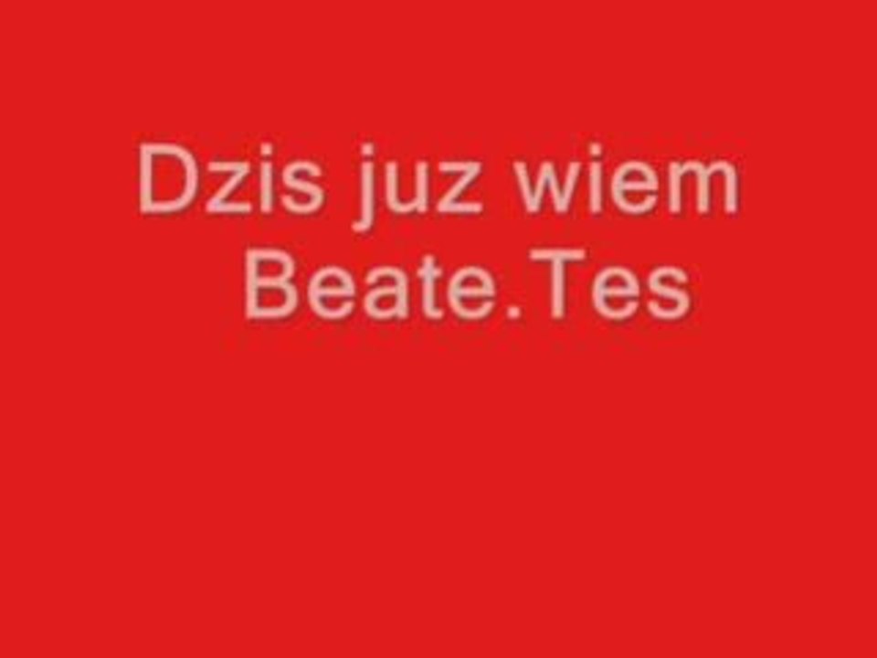 Urszula Dziś już wiem