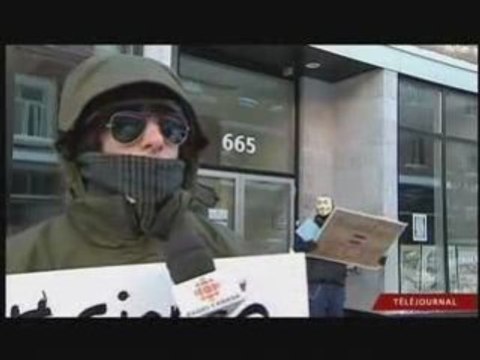 Anonymous Québec manifeste contre la Scientologie