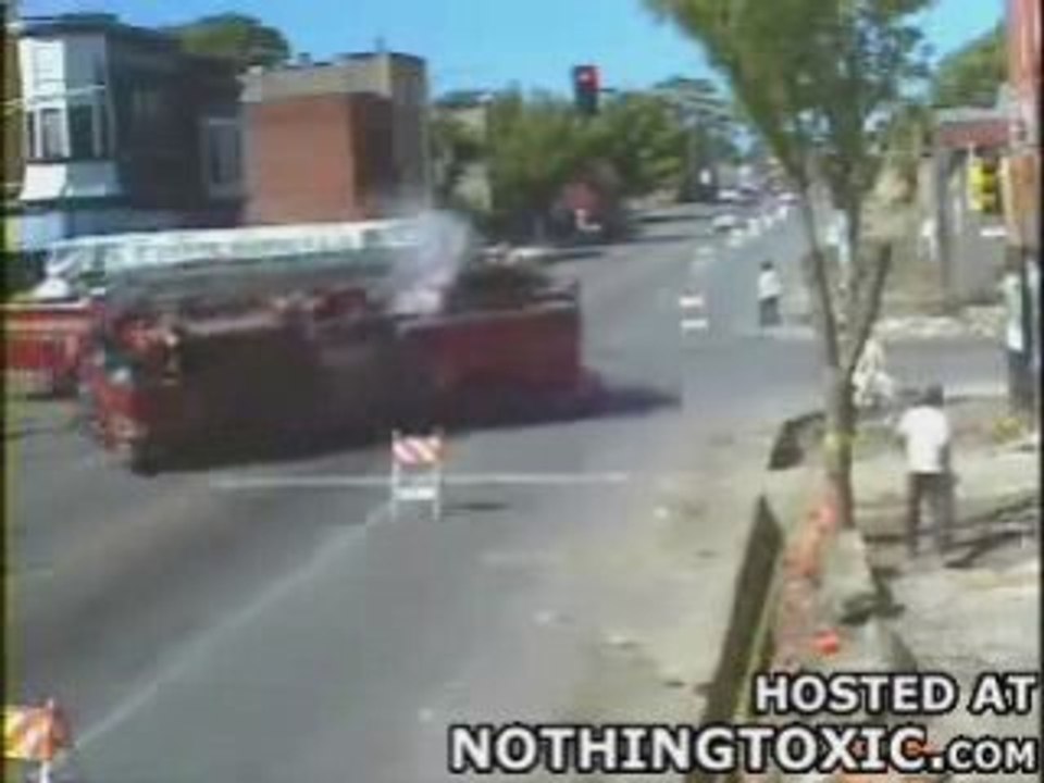 Accident de deux camions de pompiers