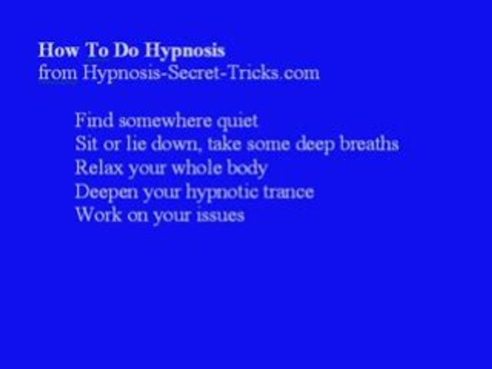 How To Do Hypnosis