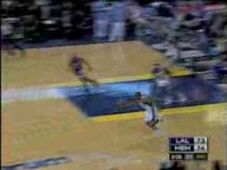 O.J. Mayo blocks Luke Walton's shot off the backboard.