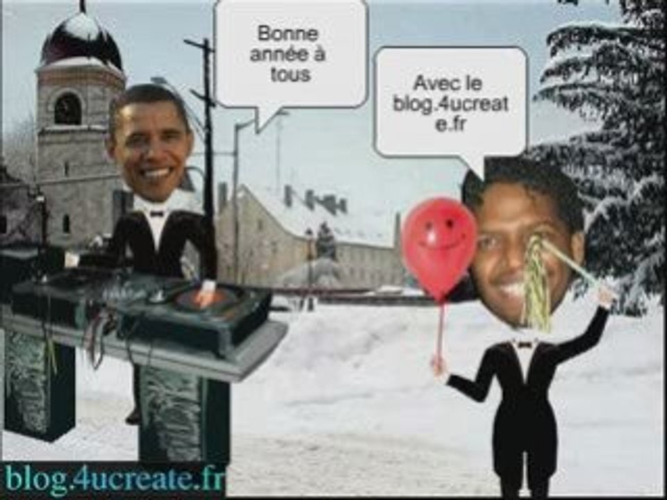 e-carte de voeux personnalisee Obama (Drôles de cartes) TV5