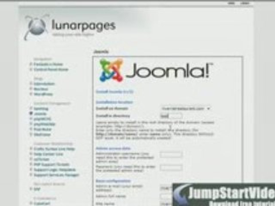 How to install Joomla with Fantastico.