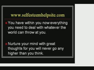 How To Build Self Esteem