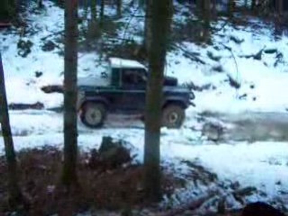 Land rover 90 sur glace