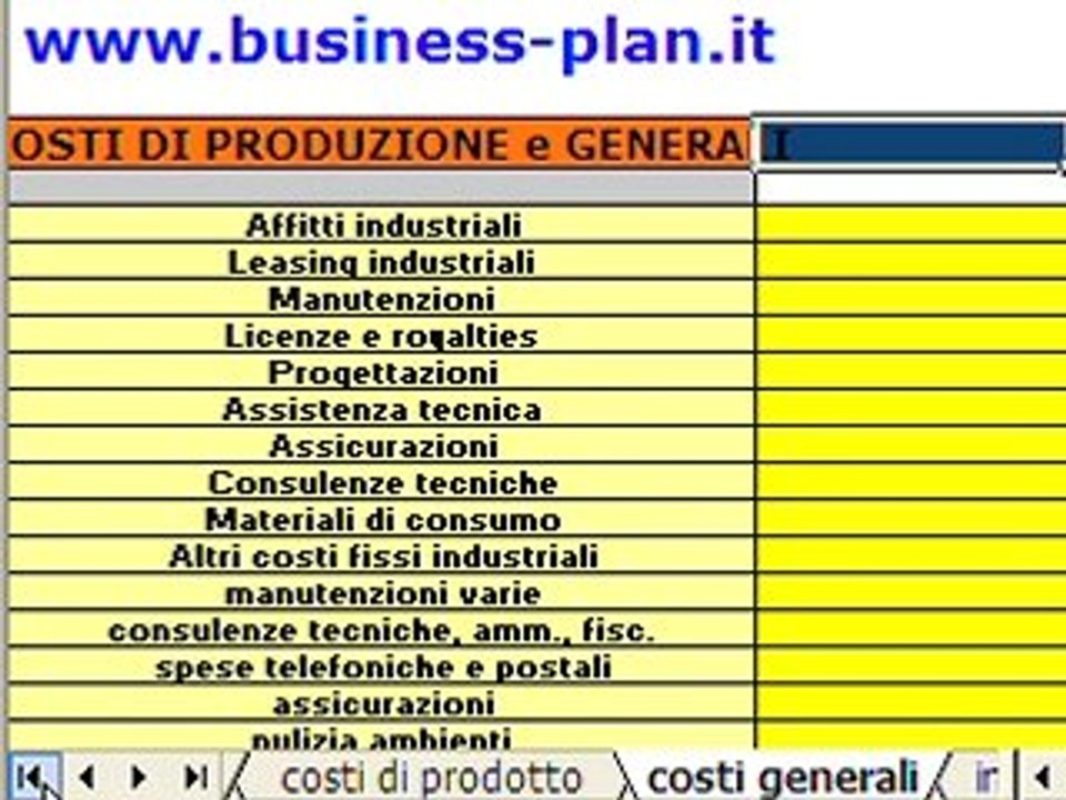 Business Plan Software in Excel