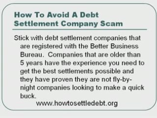 How to avoid bad debt negotiation company scams