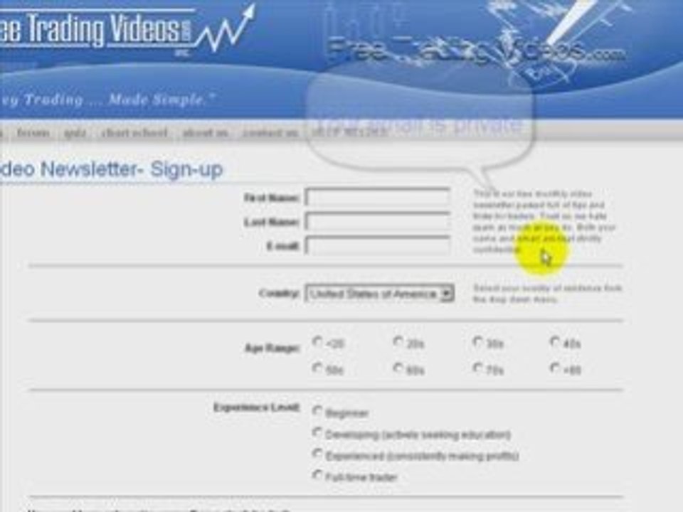 Free eNewsletter for traders