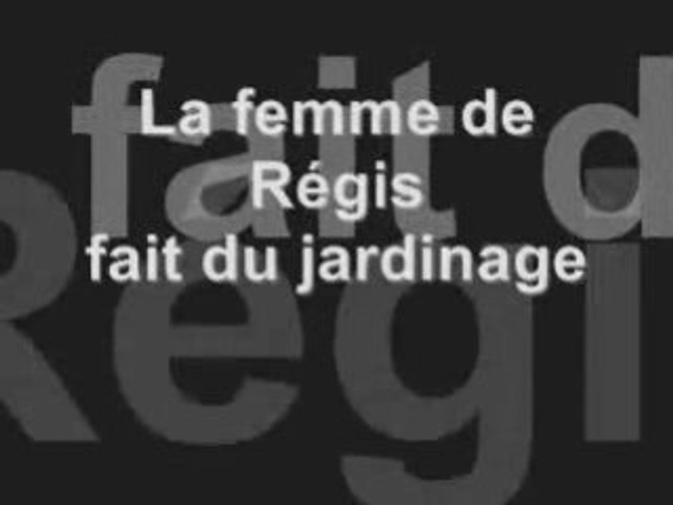 La femme de regis fait du jardinage