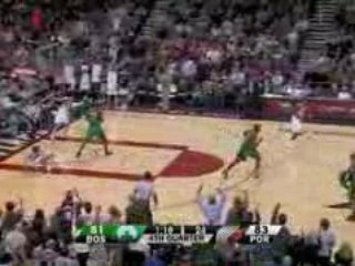 Rudy Fernandez defends the crosscourt pass and nabs the bal