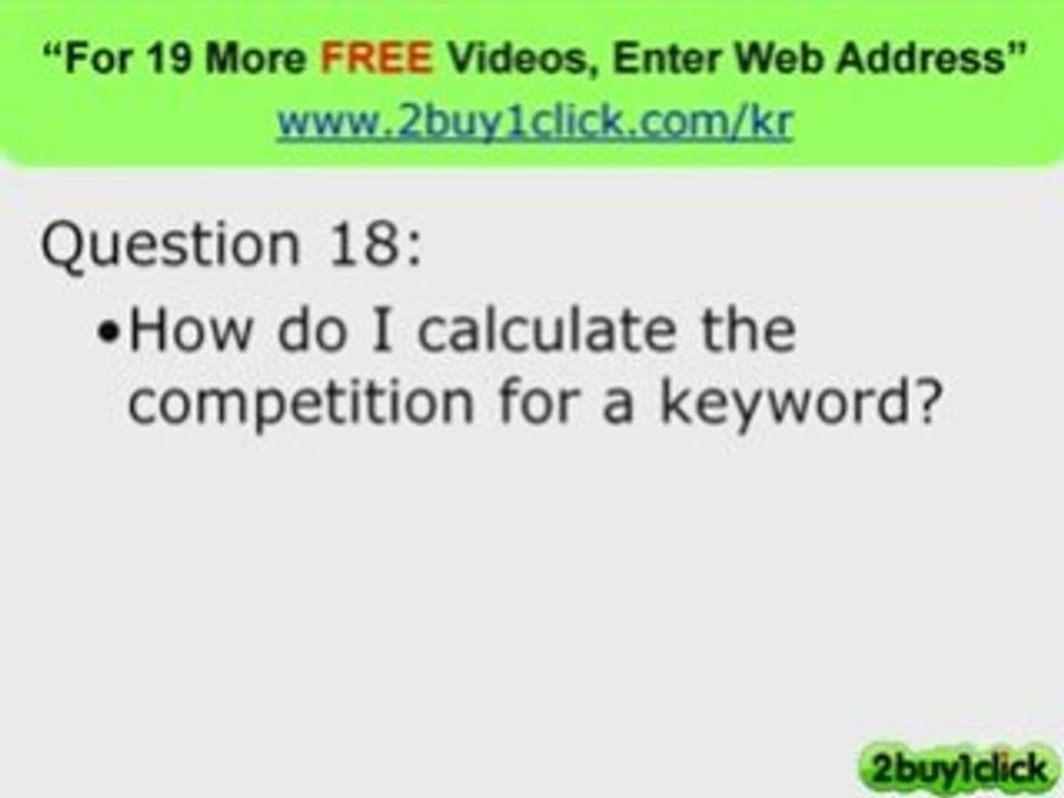 Google Keywords Tools - FREE Top 20 Q&A