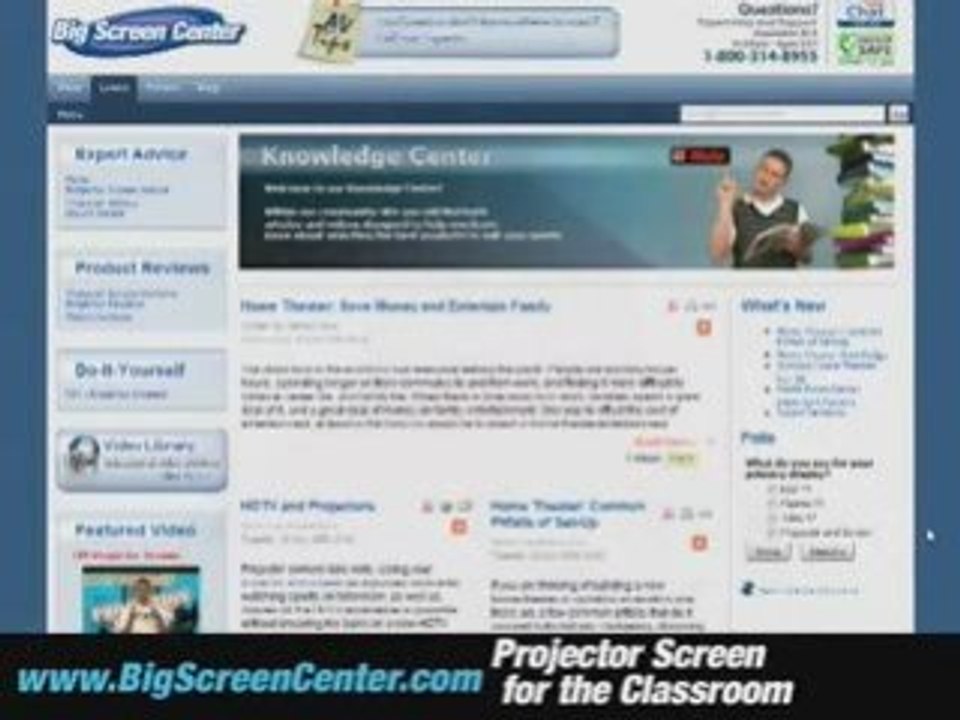 Projector Screen for the Classroom