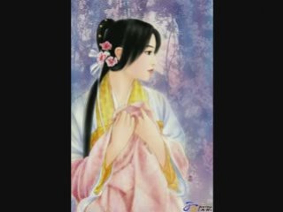 Chinese ancient beauties in traditional costume (Hanfu)