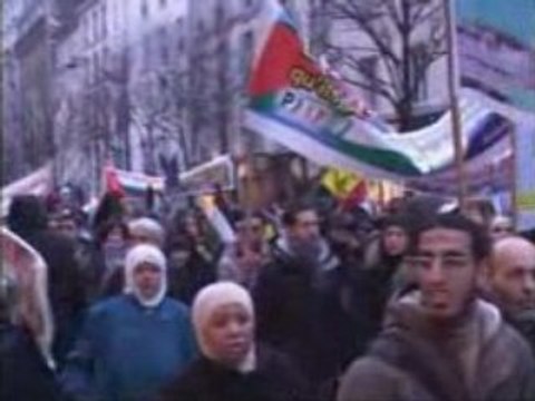 Manif contre la barbarie sioniste à Gaza Paris 31 déc 2008 1