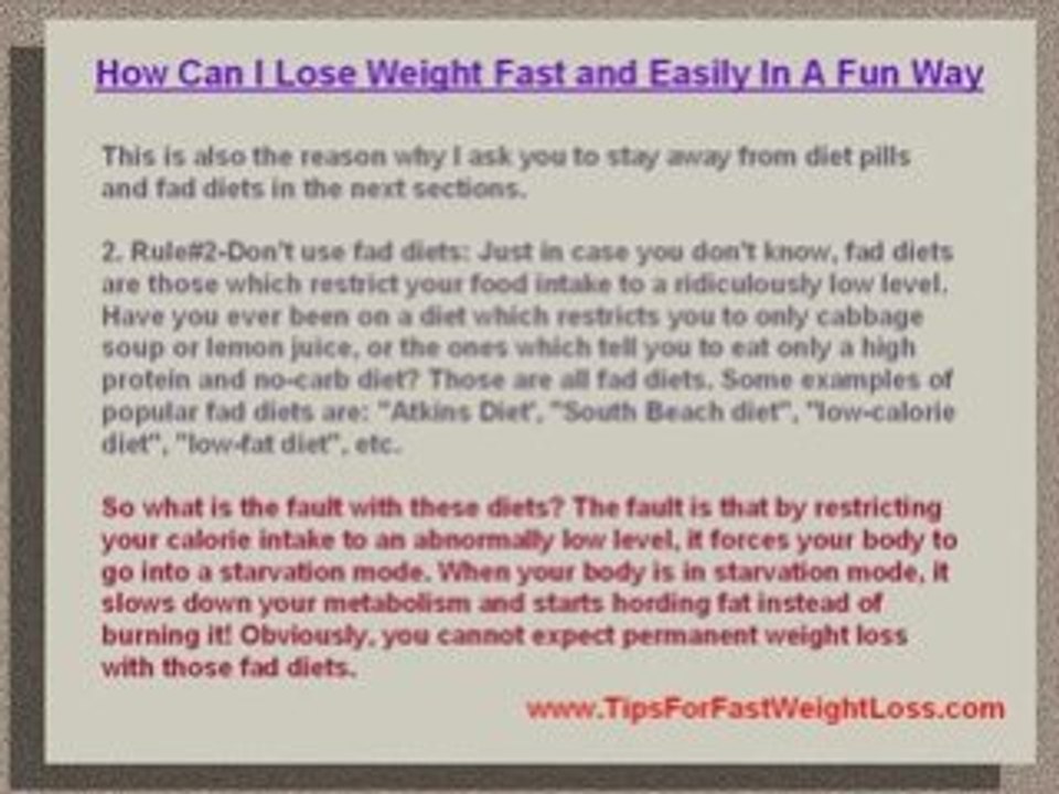 How To Loose Weight Fast And Quickly Using Simple Tips