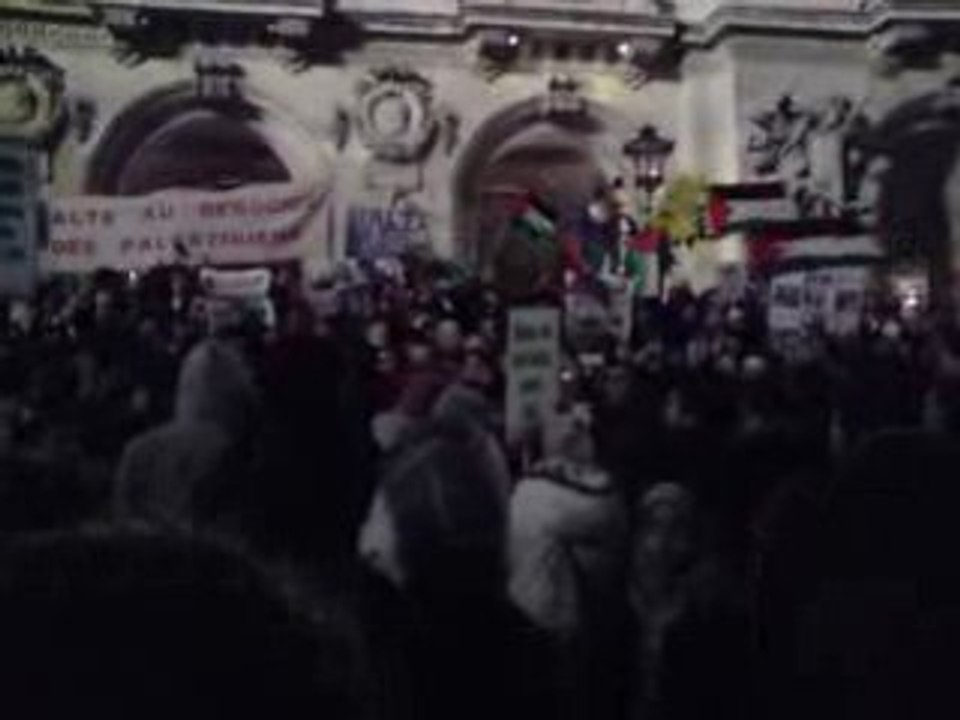 Manifestation pour Gaza le 1er janvier 2009 à Paris-Opéra