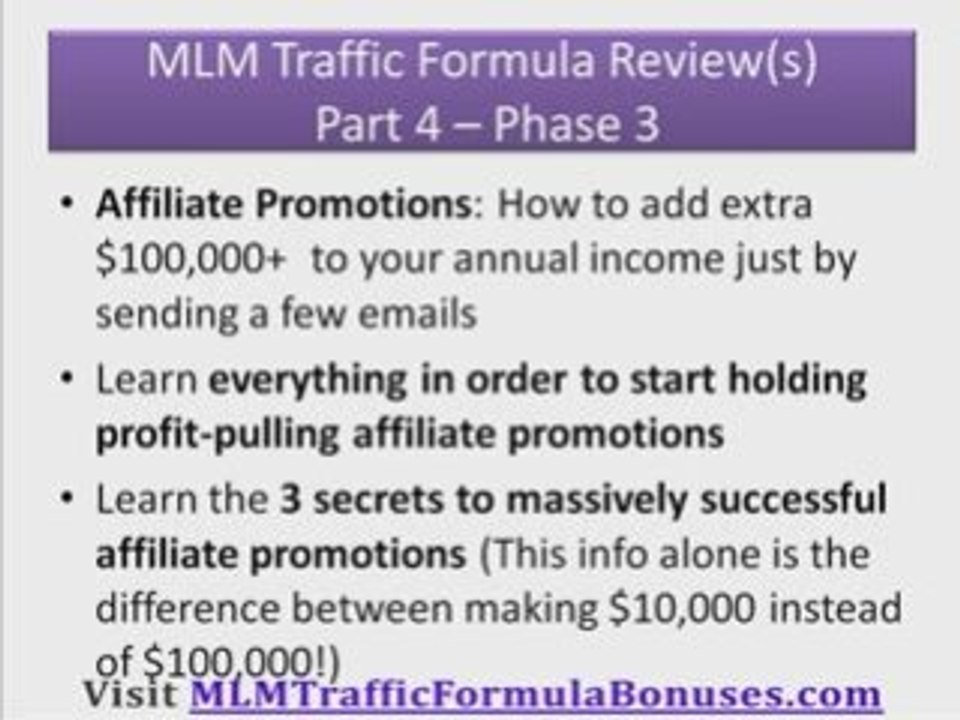 MLM Traffic Formula Review - Video 4