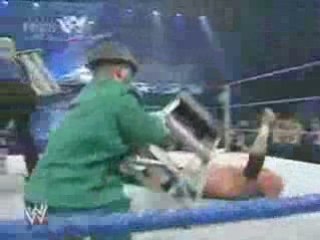 WWE Hornswoggle Does a High Risk Mini Ladder Move