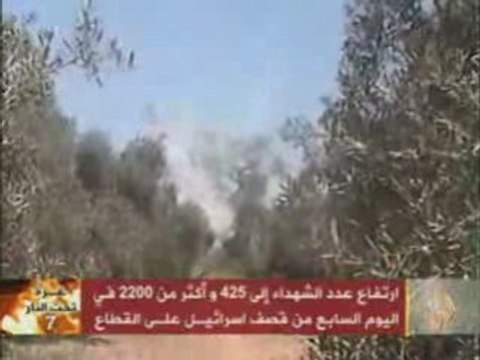 Gaza sous le feu, J+7, 425 tués, 2200 blessés