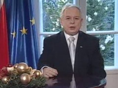 PREZYDENT LECH KACZYŃSKI W NOWOROCZNYM ORĘDZIU