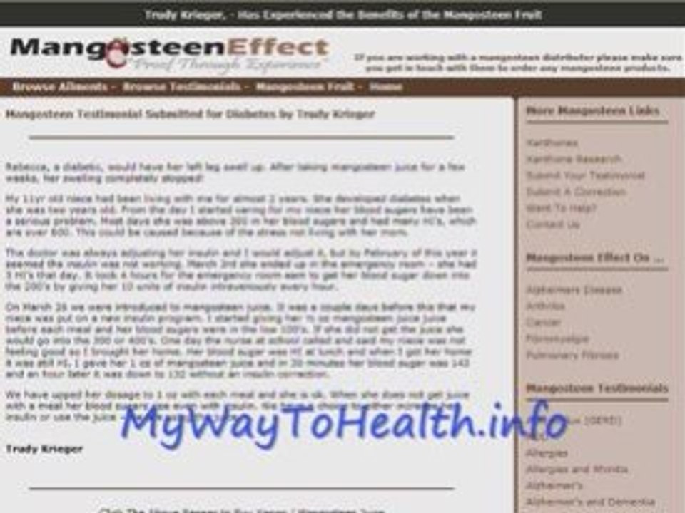 Insulin Resistance Diet:  A Testimonial