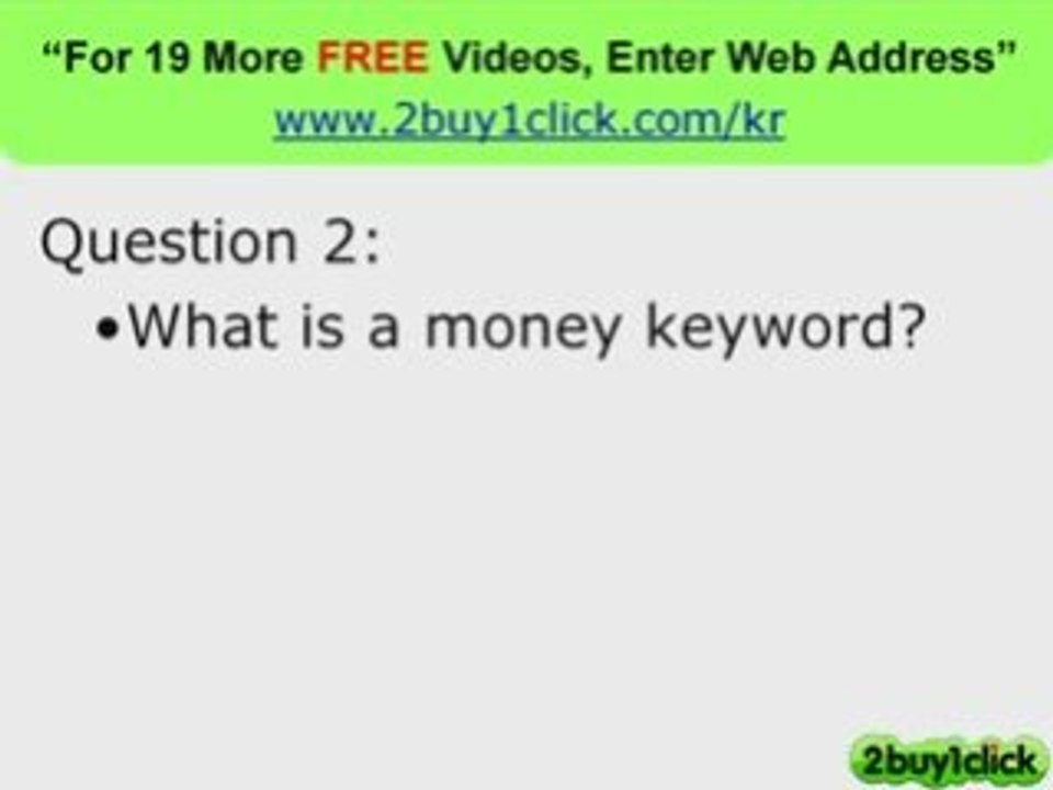 Adwords Keyword - Questions Answered