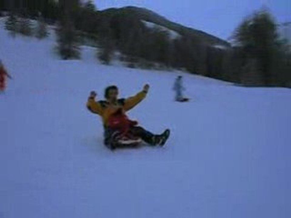 Jules et Papa en luge