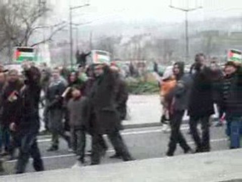 Manifestation pour la palestine à lyon le 3 janvier 2009
